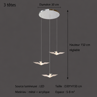 Suspension LED Oiseau Design Moderne