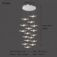 Suspension LED Oiseau Design Moderne Lumio
