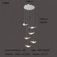 Suspension LED Oiseau Design Moderne Lumio