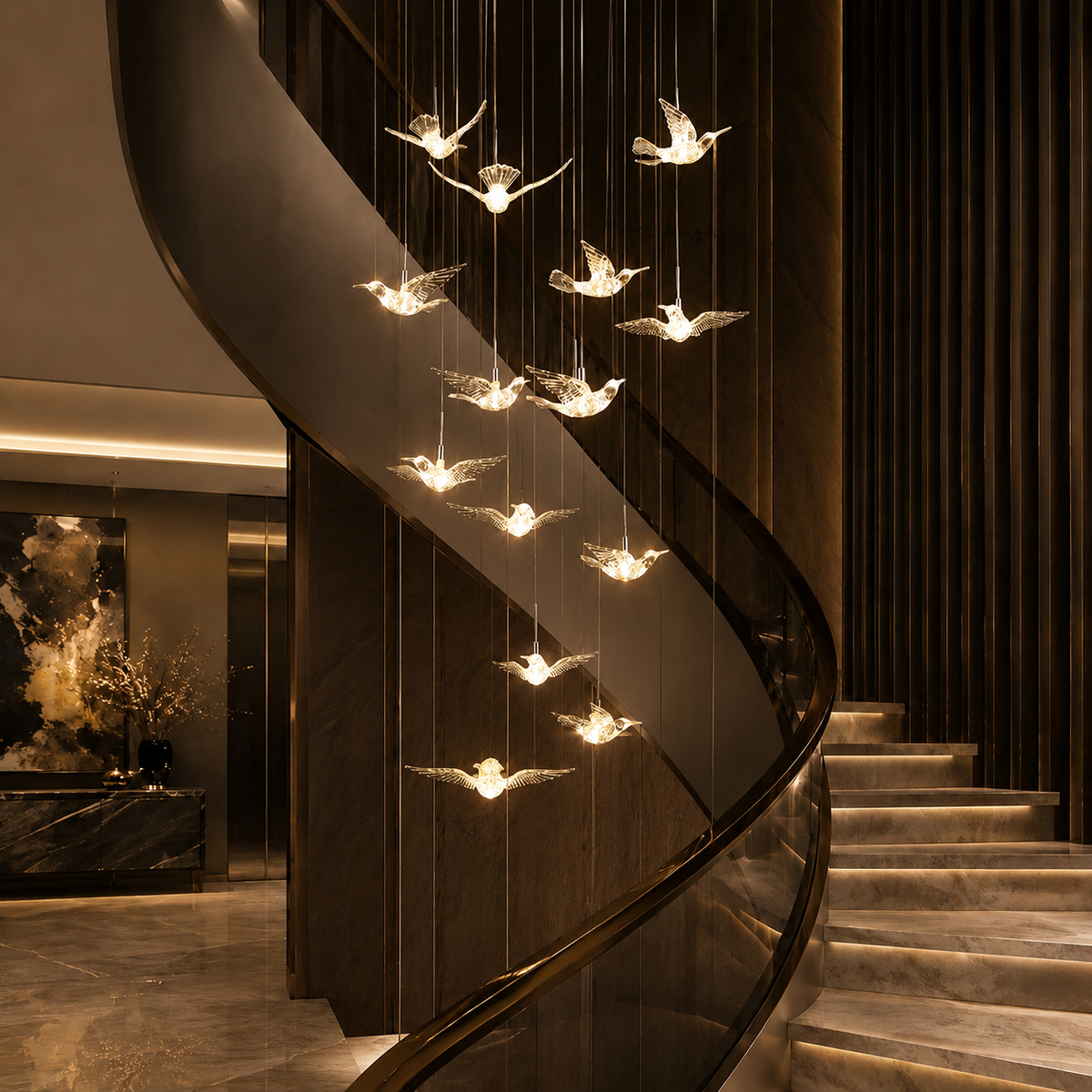 Suspension LED Oiseau Design Moderne Lumio