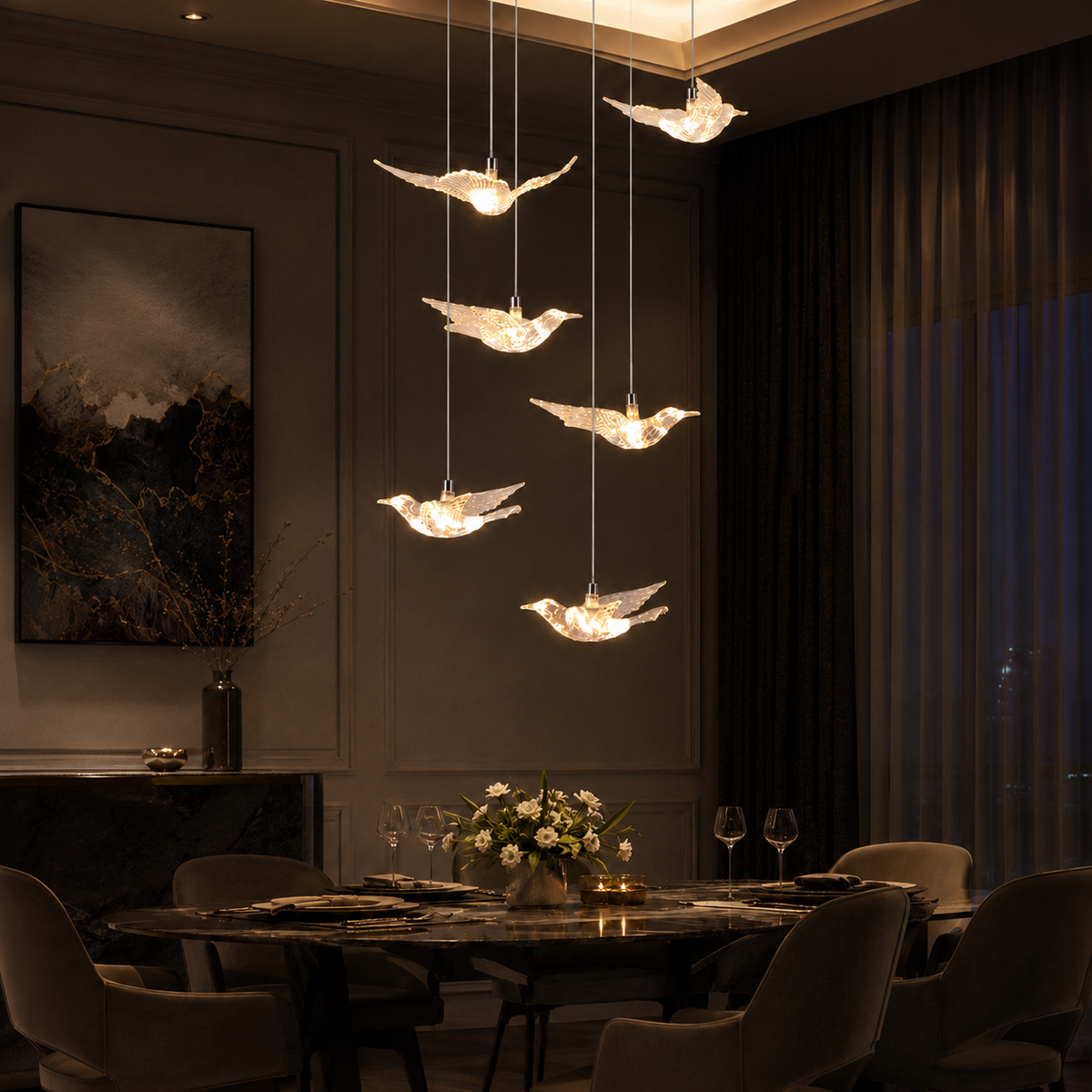 Suspension LED Oiseau Design Moderne Lumio