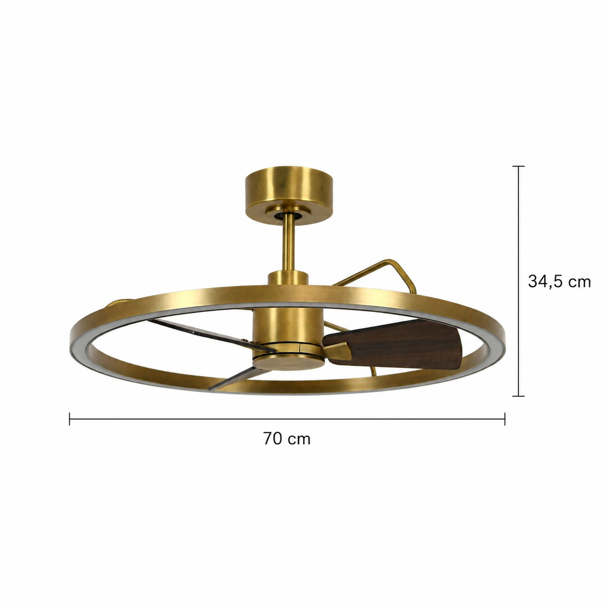 Ventilateur de Plafond Anneau Laiton Lumio