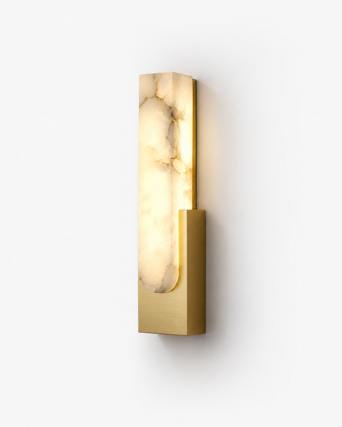 Applique Murale LED Albâtre et Cuivre