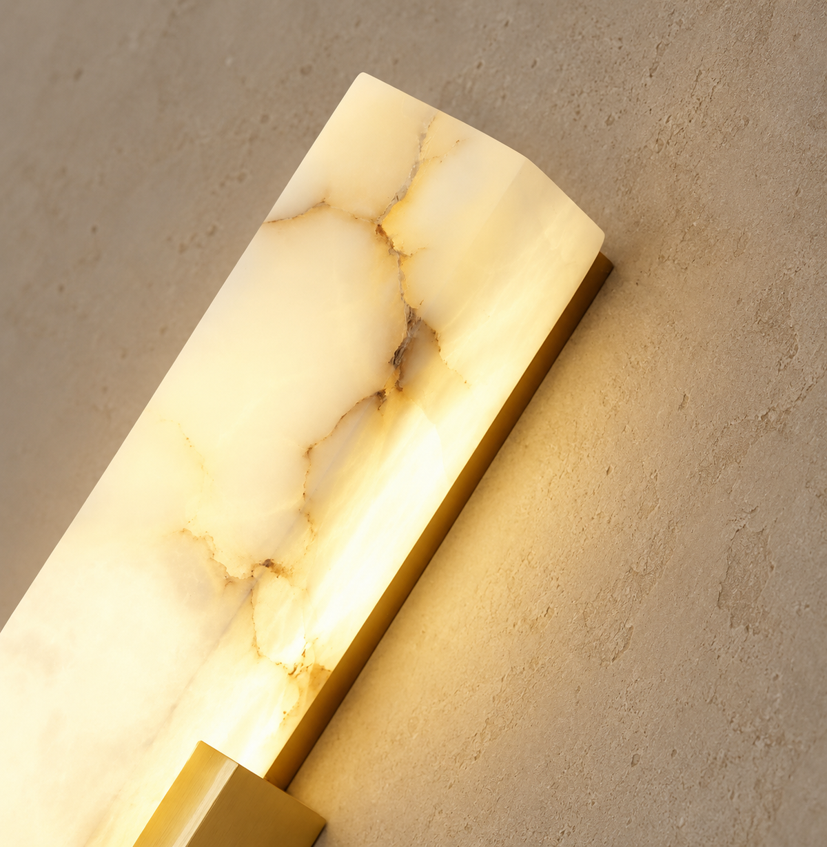 Applique Murale LED Albâtre et Cuivre