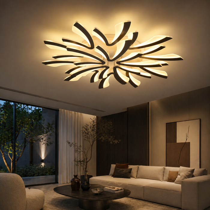 Plafonnier LED Floral en Acrylique