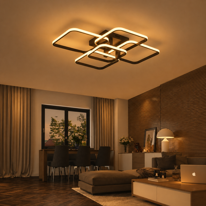 Plafonnier LED Carré avec Télécommande