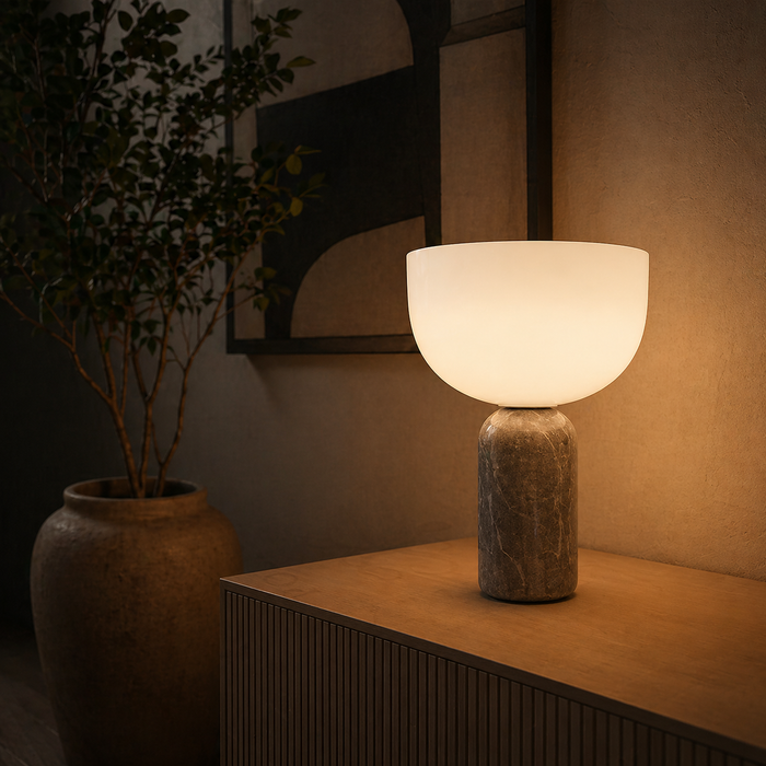 Lampe de Table LED en Marbre Design Danois