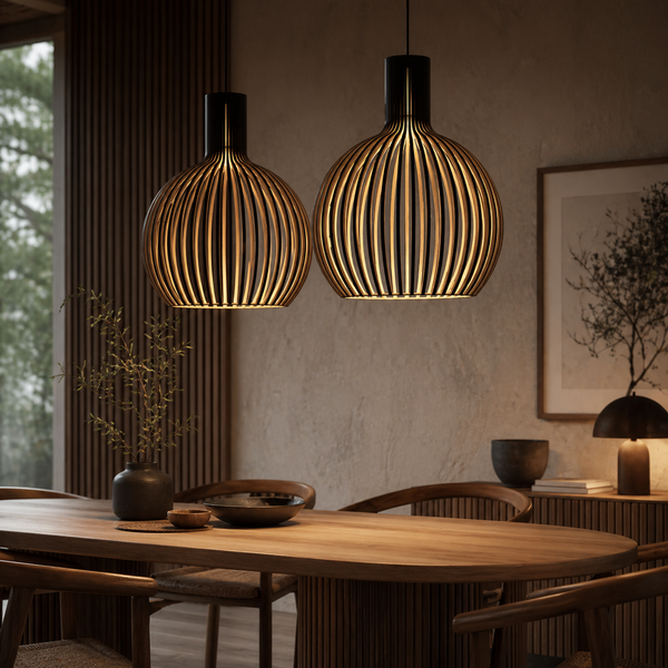 Lampe Suspendue Bois Scandinave Nola