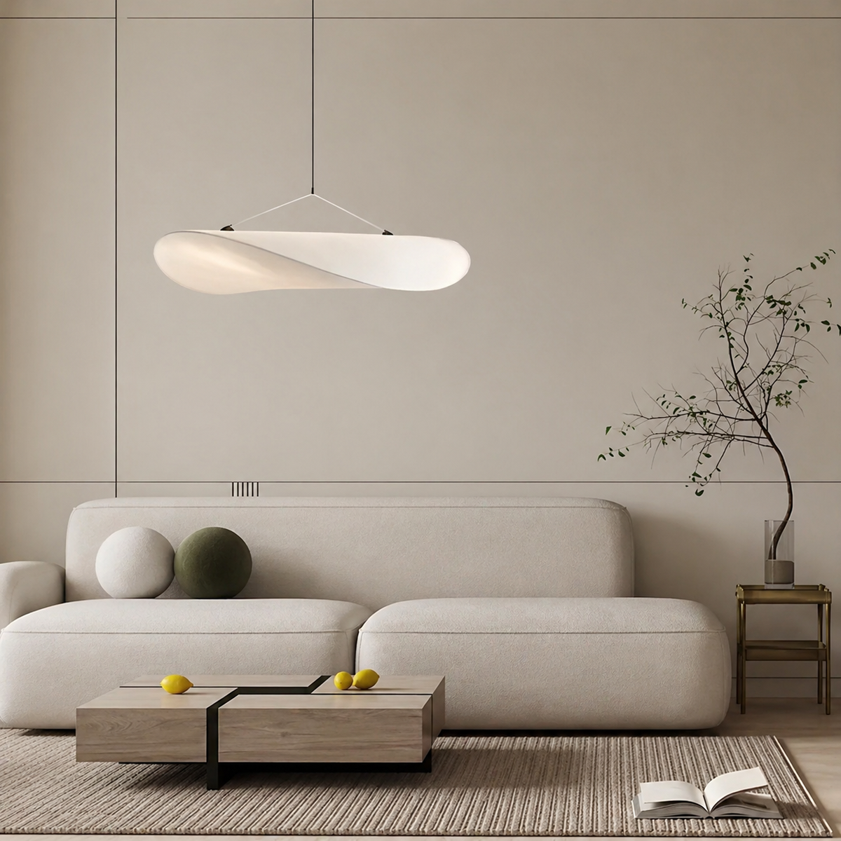 Lampe Suspendue Wabi Sabi en Soie