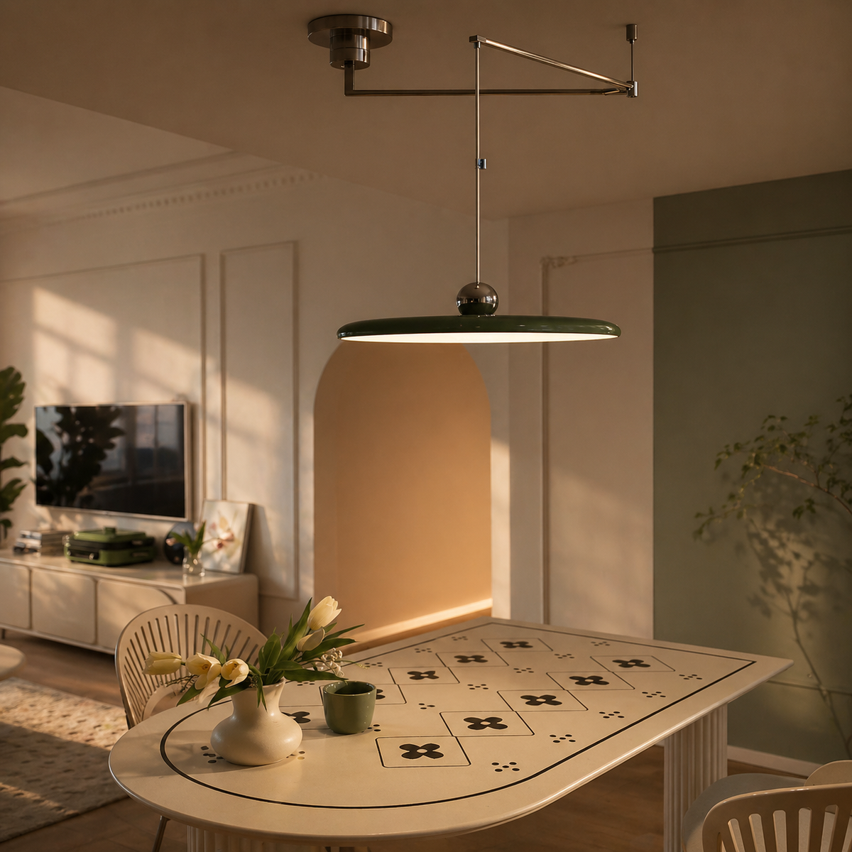 Lampe Suspendue LED à Bras Articulé Nordique