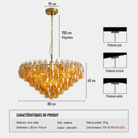Lustre Cascade Moderne Aurora pour Salle à Manger