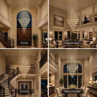 Lustre Spirale Cristal Grand Format pour Salon