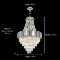 Lustre Cristal Étages pour Salle à Manger