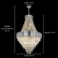 Lustre Cristal Étages pour Salle à Manger