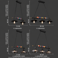 Lustre Billard Rétro 3 Lumières en Métal Lumio