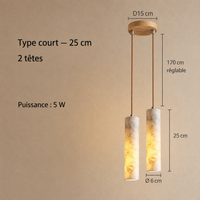 Lampe Suspendue LED en Marbre Moderne
