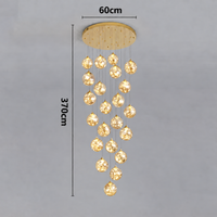 Suspension Cascade LED Dorée pour Escalier Lumio