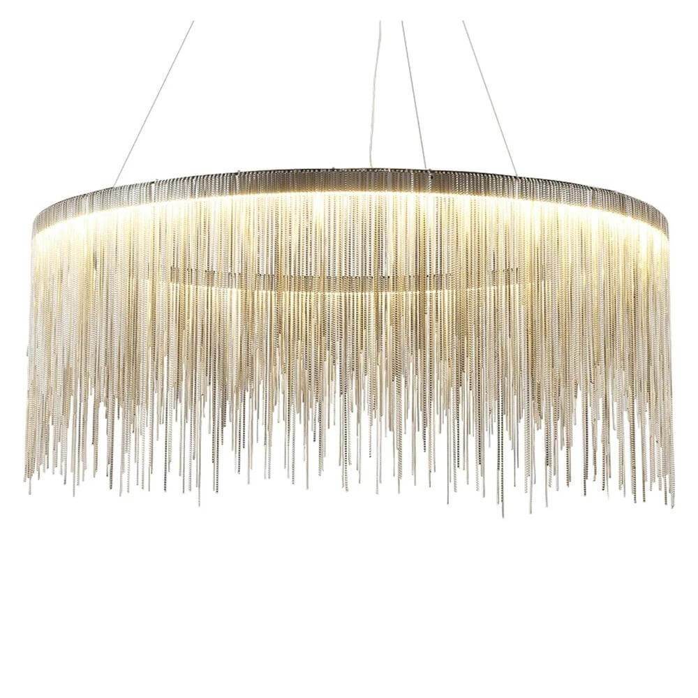 Lustre Rond Aluminium Moderne - Lumio
