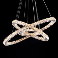 Lustre Rectangulaire Cristal Argenté Anneau argenté