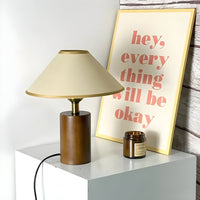 Lampe de Chevet Bois et Lin