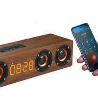 RADIOZON - Réveil Bluetooth en Bois avec Haut-parleur et Radio FM Lumio™