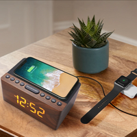SONIO - Réveil en Bois LED Chargeur Sans Fil Lumio™