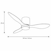 Ventilateur de plafond silencieux DALIA - Blanc moderne, LED intégrée Brise Avenue