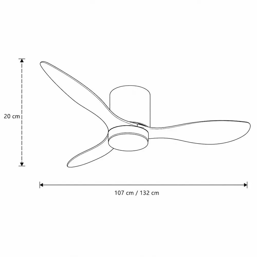 Ventilateur de plafond silencieux DIME - Couleur bois clair, LED intégrée Brise Avenue
