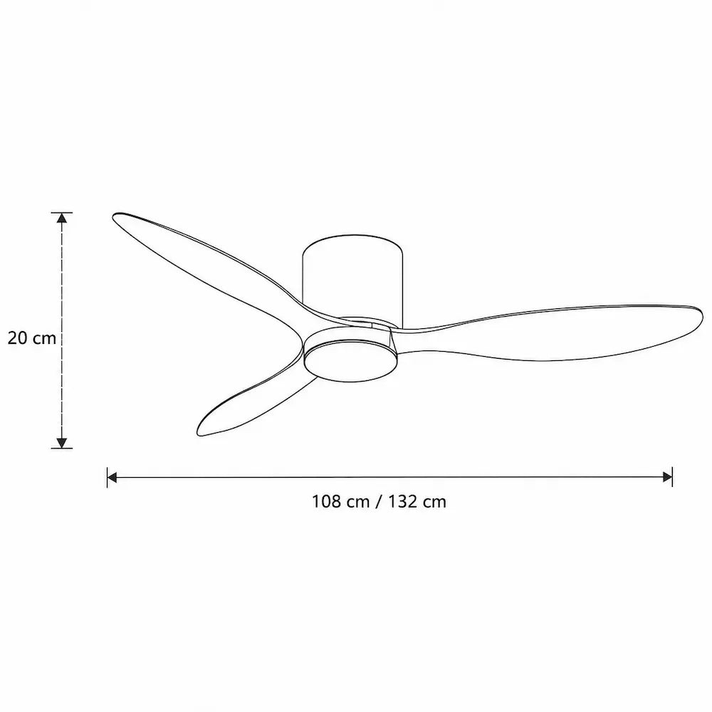 Plafonnier Ventilateur Silencieux Noir Moderne LED dans un bureau