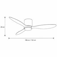 Plafonnier Ventilateur Silencieux Noir Moderne LED dans un bureau