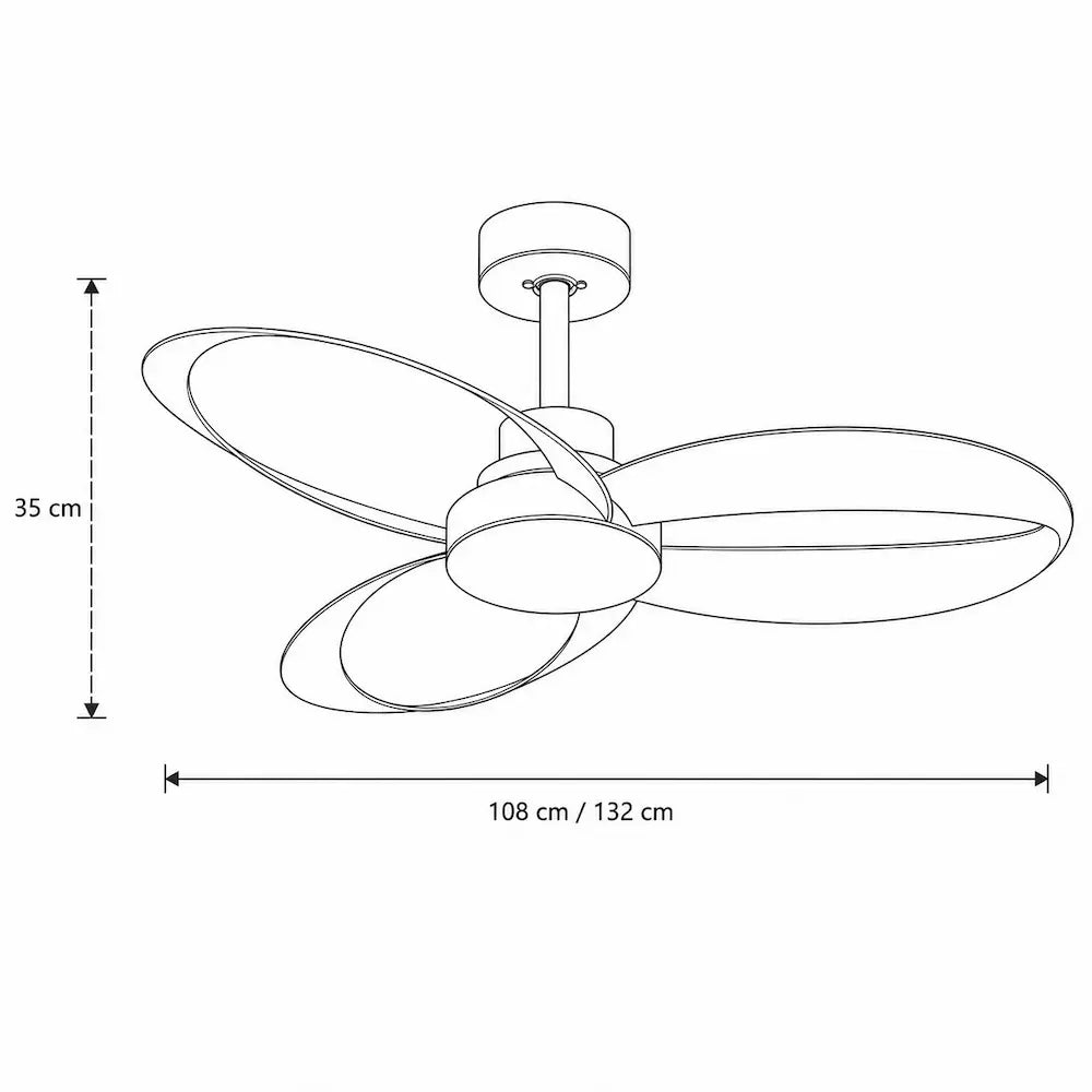 Plafonnier Ventilateur Silencieux Vintage LED dans une salle à manger