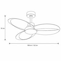 Plafonnier Ventilateur Silencieux Vintage LED dans une salle à manger