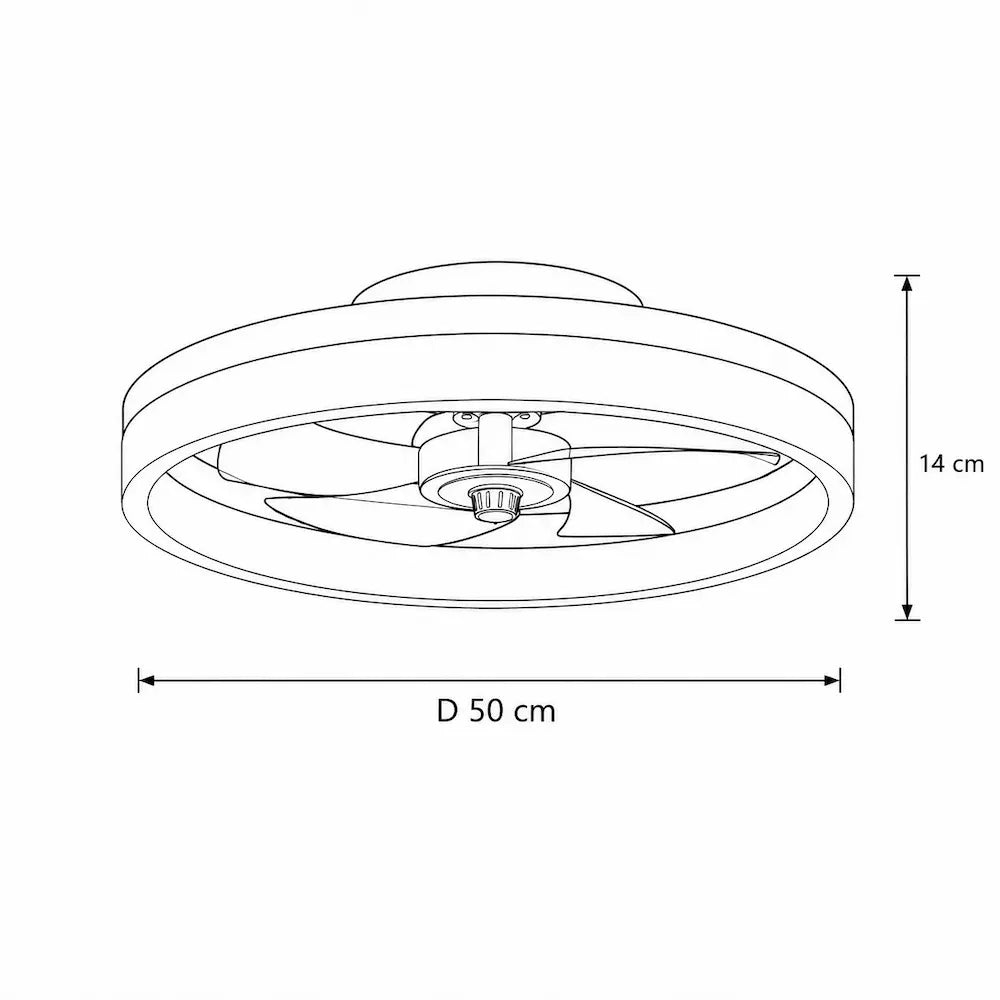Plafonnier Ventilateur Silencieux Design Contemporain LED dans une chambre