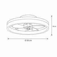 Plafonnier Ventilateur Silencieux Design Contemporain LED dans une chambre