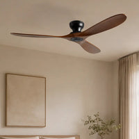 Plafonnier Ventilateur Silencieux Bois Massif Foncé