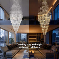 Lustre Gouttes Cristal Entrée