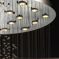 Lustre Gouttes Cristal Entrée