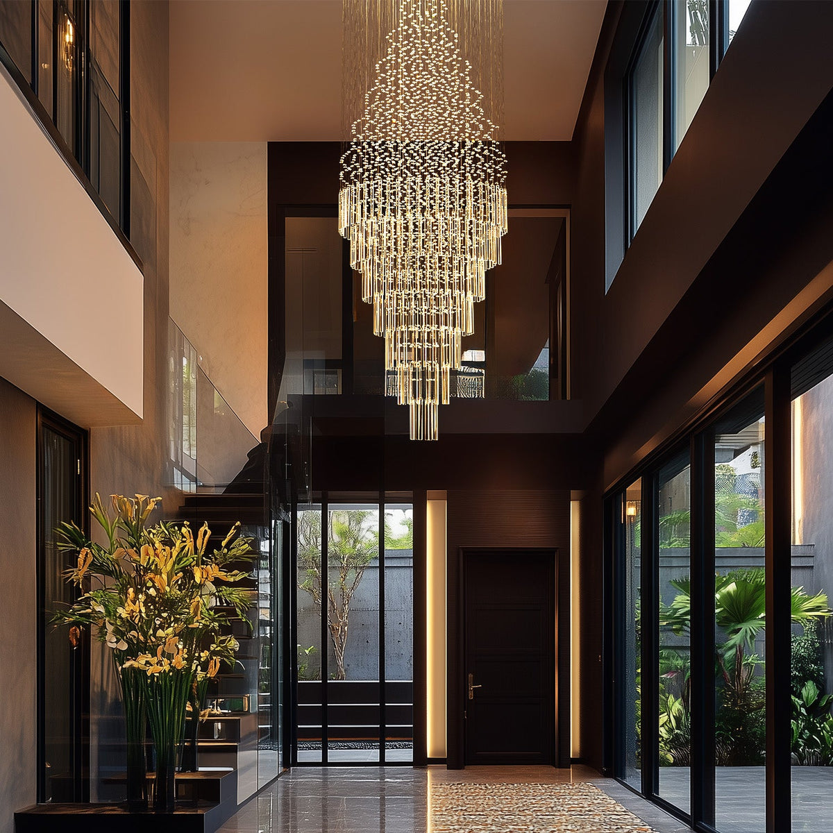 Détail du lustre cristal