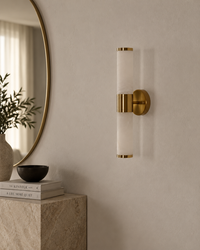Applique Murale Double Tube en Laiton