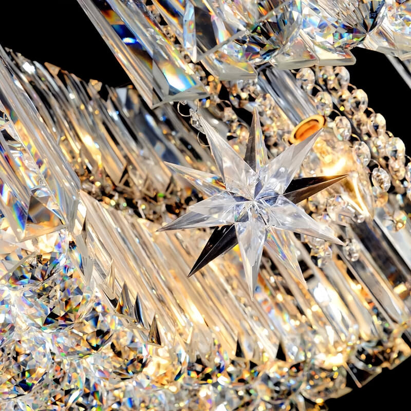 Lustre Rond Cristal Salon Lune design