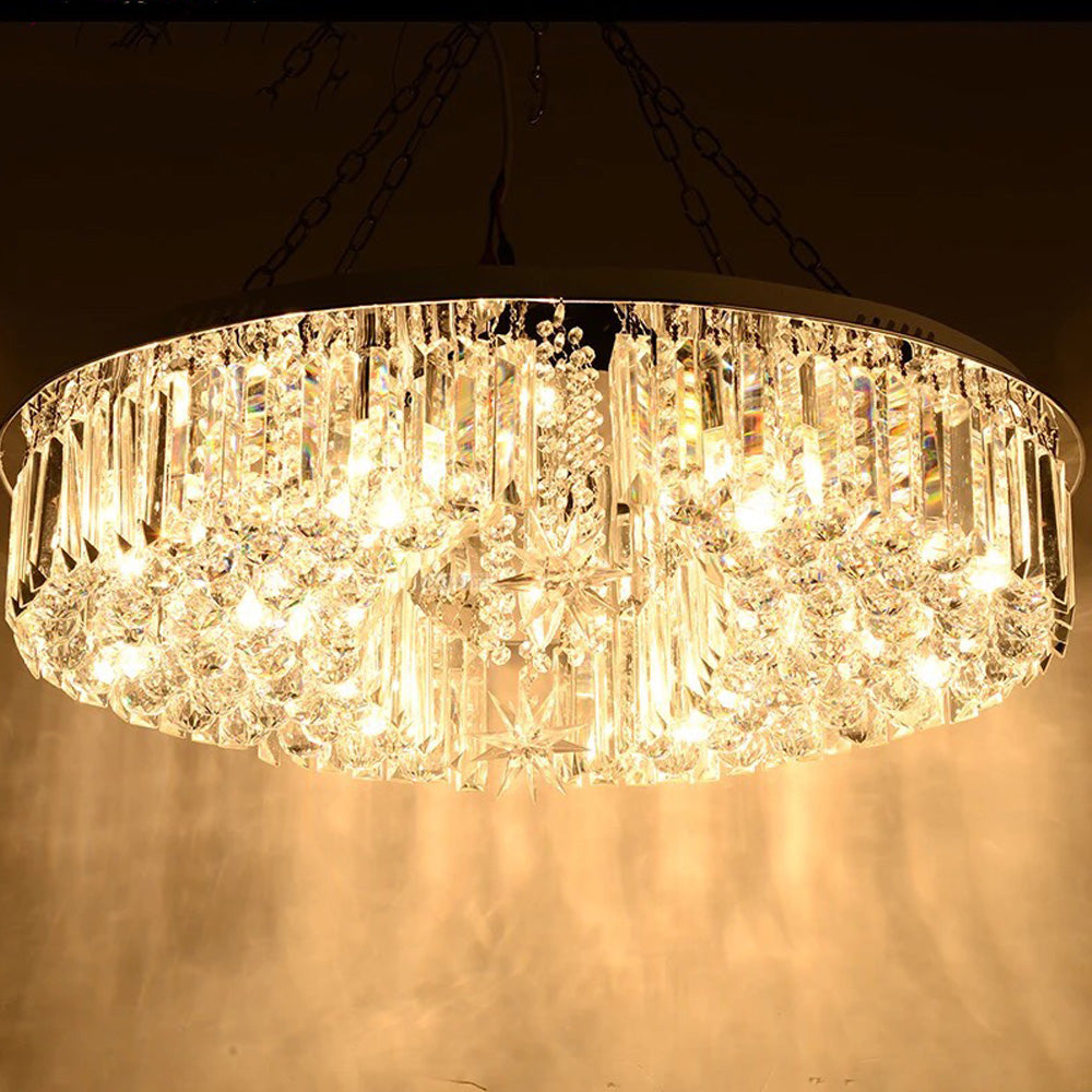 Lustre Rond Cristal Salon Lune salon