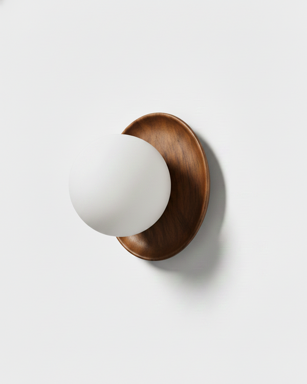 Applique Plafonnier Éclipse Bois et Verre