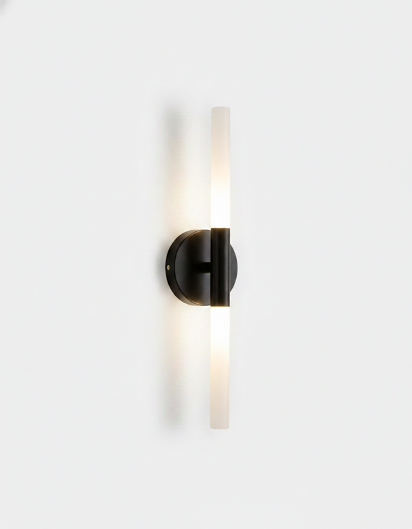 Applique Murale Tubulaire LED Noir ou Doré