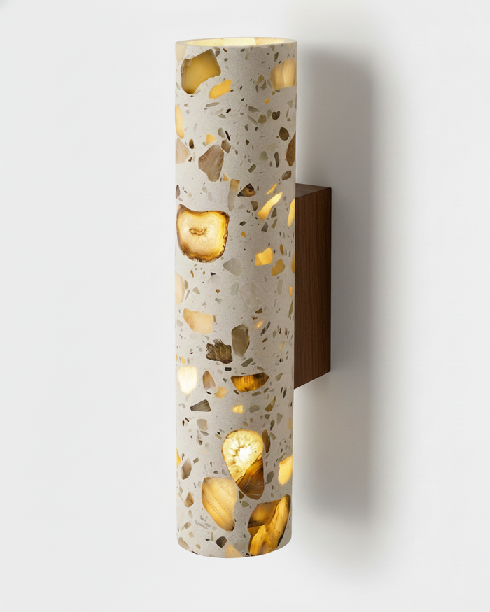 Applique Murale Bidirectionnelle Terrazzo et Noyer
