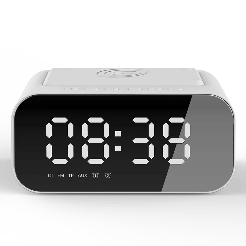 NEVIA - Réveil Bluetooth Multifonction avec Charge Sans Fil