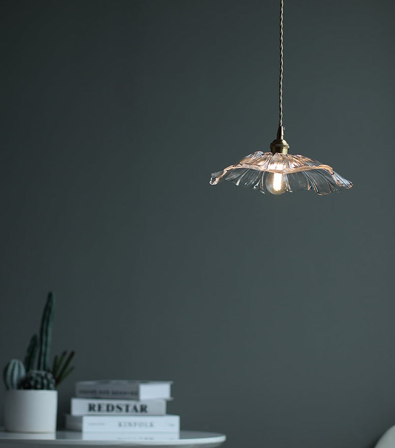 FLURIA -  Suspension Rétro Japonaise en Verre et Métal