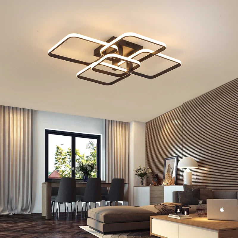 QUADRALUX - Plafonnier LED Carré Moderne avec Télécommande Lumio™