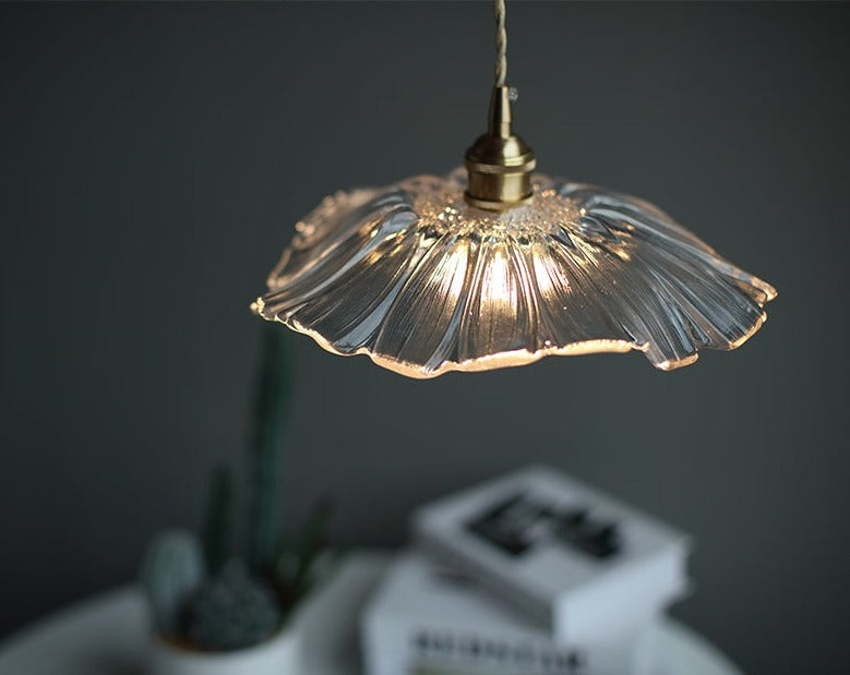 FLURIA -  Suspension Rétro Japonaise en Verre et Métal