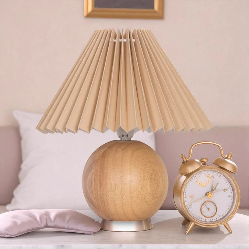 Lampe de Chevet Abat-Jour Plissé
