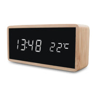 LUMARA - Réveil en Bambou avec Affichage LED Intelligent